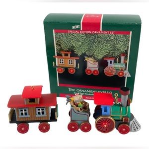 Hallmark Keepsake Vintage 1989 The Ornament Express! 3 handcrafted ornaments!